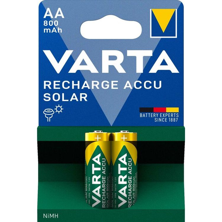 Varta Επαναφορτιζόμενες Μπαταρίες Solar 800mAh HR6 AA (2τμχ)