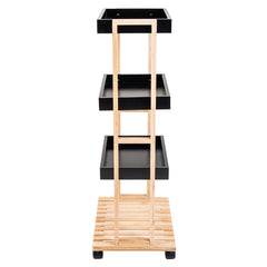 ESTIA ΤΡΟΛΕΪ ΑΠΟΘΗΚΕΥΣΗΣ BAMBOO ESSENTIALS 4 ΕΠΙΠΕΔΩΝ 40x30x88cm ΜΑΥΡΟ