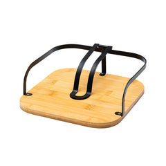 ESTIA ΧΑΡΤΟΠΕΤΣΕΤΟΘΗΚΗ BAMBOO ESSENTIALS ΤΕΤΡΑΓΩΝΗ ΜΕΤΑΛΛΙΚΗ