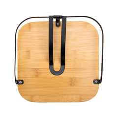 ESTIA ΧΑΡΤΟΠΕΤΣΕΤΟΘΗΚΗ BAMBOO ESSENTIALS ΤΕΤΡΑΓΩΝΗ ΜΕΤΑΛΛΙΚΗ