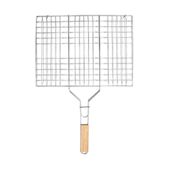 ESTIA ΣΧΑΡΑ ΨΗΣΙΜΑΤΟΣ BARBECUE ΜΕΤΑΛΛΙΚΗ 60x40cm ΜΕ ΞΥΛΙΝΗ ΛΑΒΗ