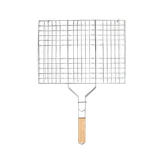 ESTIA ΣΧΑΡΑ ΨΗΣΙΜΑΤΟΣ BARBEQUE ΜΕΤΑΛΛΙΚΗ 49x30cm ΜΕ ΞΥΛΙΝΗ ΛΑΒΗ