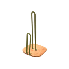 ESTIA BAMBOO ESSENTIALS METAL KITCHEN ROLL HOLDER 16x16x31.3cm OIL