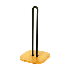 ESTIA BAMBOO ESSENTIALS METAL KITCHEN ROLL HOLDER 16x16x31.3cm