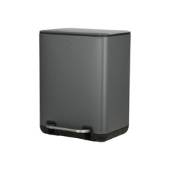 ESTIA ΧΑΡΤΟΔΟΧΕΙΟ ΜΠΑΝΙΟΥ CUBIC SOFT CLOSE 6lt ΓΚΡΙ