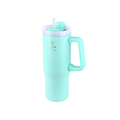 ESTIA ΘΕΡΜΟΣ STRAW TUMBLER XL SAVE THE AEGEAN 900ml BERMUDA GREEN