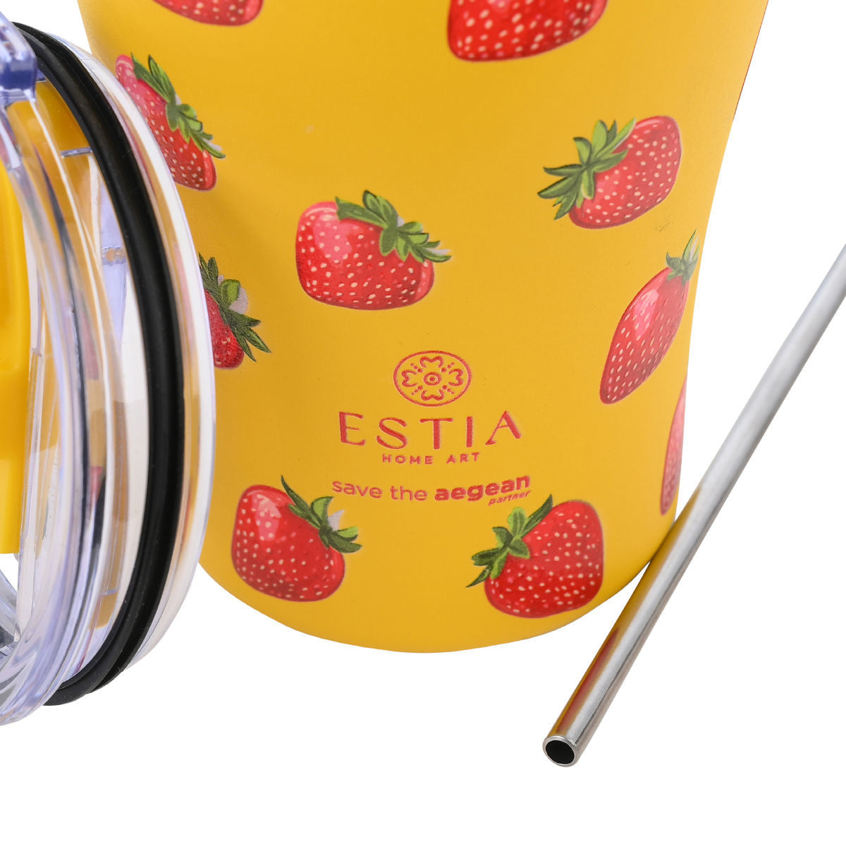 ESTIA ΘΕΡΜΟΣ COFFEE MUG SAVE THE AEGEAN 350ml BERRY BRIGHT