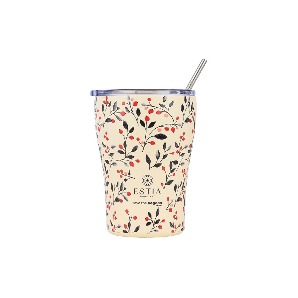 ESTIA ΘΕΡΜΟΣ COFFEE MUG SAVE THE AEGEAN 350ml BLOOM BEIGE