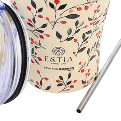 ESTIA ΘΕΡΜΟΣ COFFEE MUG SAVE THE AEGEAN 350ml BLOOM BEIGE
