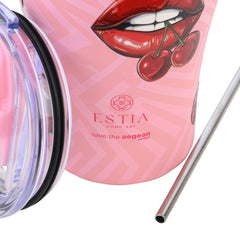 ESTIA ΘΕΡΜΟΣ COFFEE MUG SAVE THE AEGEAN 350ml BLUSH POP