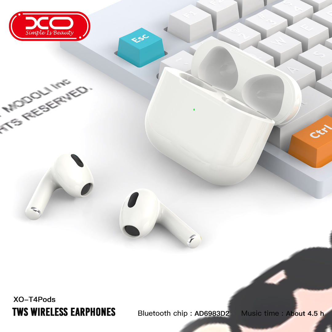 XO T4 Ασύρματα Ακουστικά Bluetooth (4ης γενιάς)