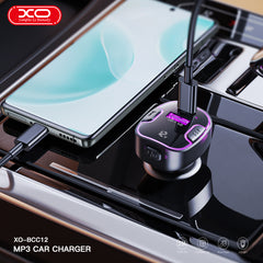 XO BCC12 Smart Φορτιστής Αυτοκινήτου Bluetooth MP3+5V3.1A με Φως