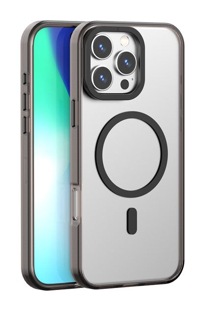 XO K30 iP 16 plus/15 plus 6.7" TPU Ακρυλική Θήκη με Ενσωματομένο Μαγνήτη Μαύρο