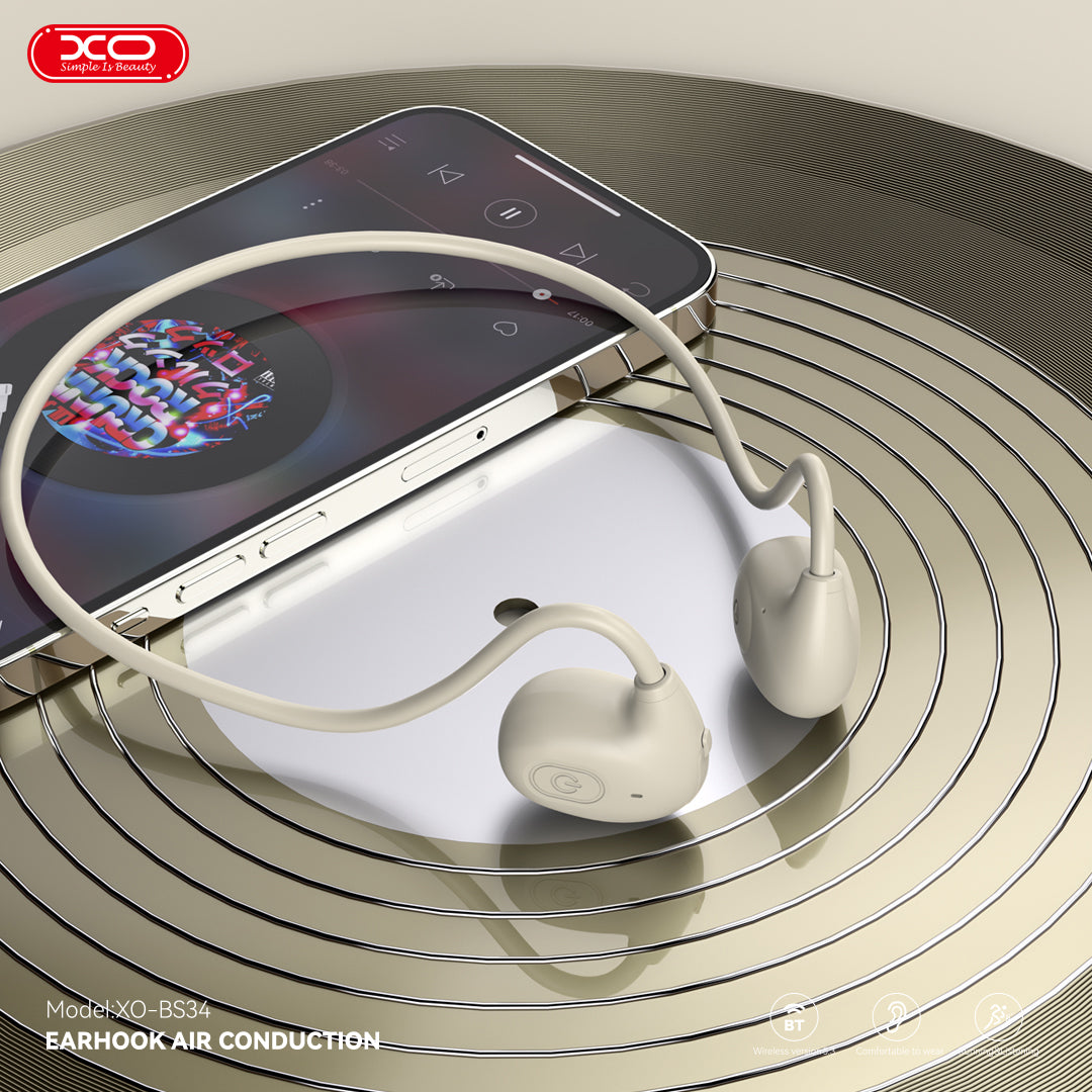 XO BS34 Foton Open Air Conduction Ακουστικά Bluetooth Μπεζ