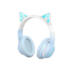 XO BE38 Ακουστικά Κεφαλής Αυτιά Γάτας Bluetooth (Μπλε)