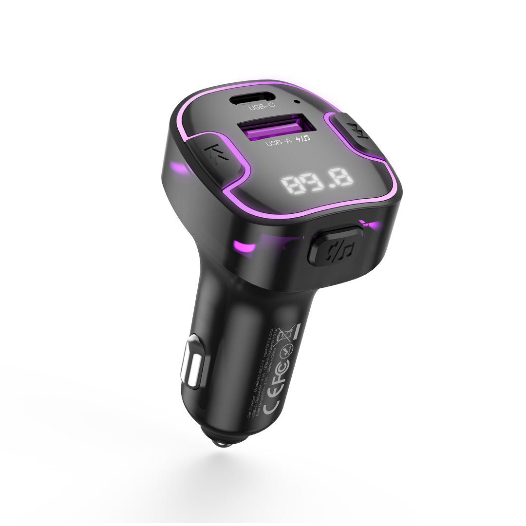 XO BCC12 Smart Φορτιστής Αυτοκινήτου Bluetooth MP3+5V3.1A με Φως