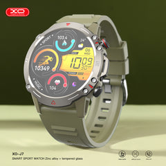 XO J7 Αθλητικό Smartwatch Κλήσης Star Round (Πράσινο)
