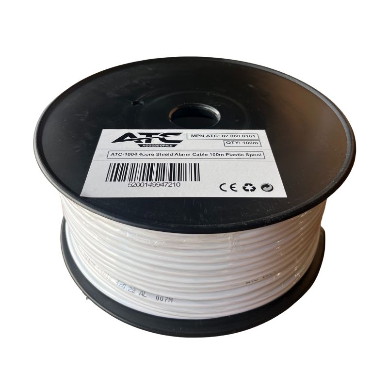 ATC-1004 Στροφείο Καλώδιο Συναγερμού 4x0.22 με Θωράκιση 100m