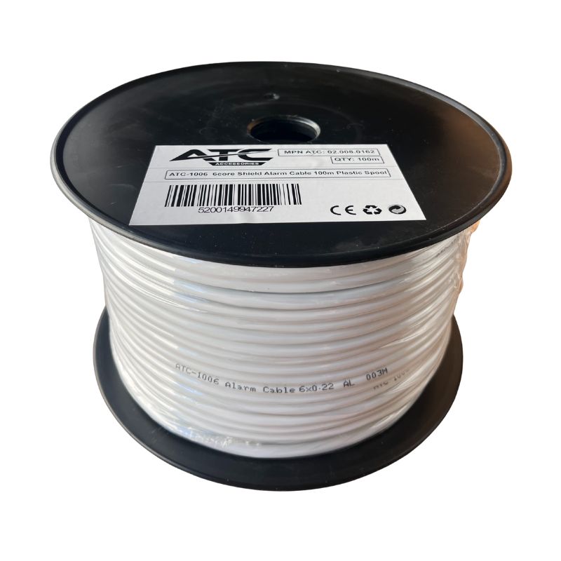 ATC-1006 Στροφείο Καλώδιο Συναγερμού 6x0.22 με Θωράκιση 100m