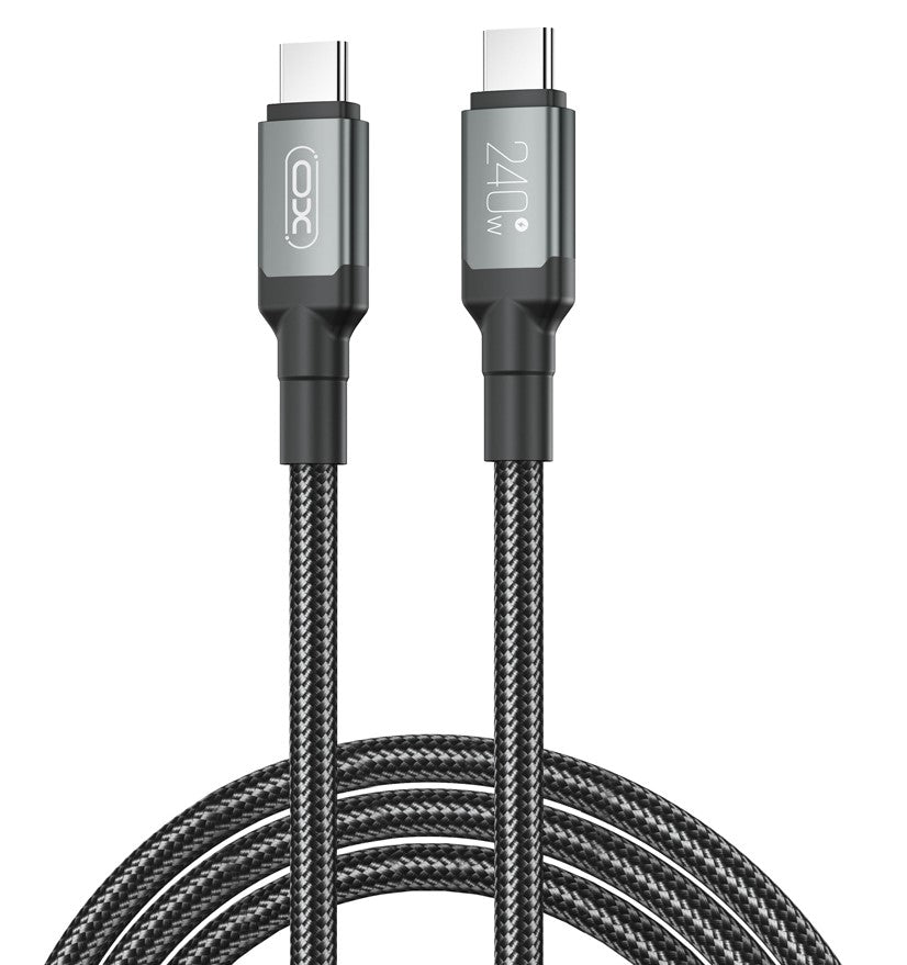 XO NB-Q264B Καλώδιο Μεταφοράς Δεδομένων Type-C to Type-C 240W High Power 2m