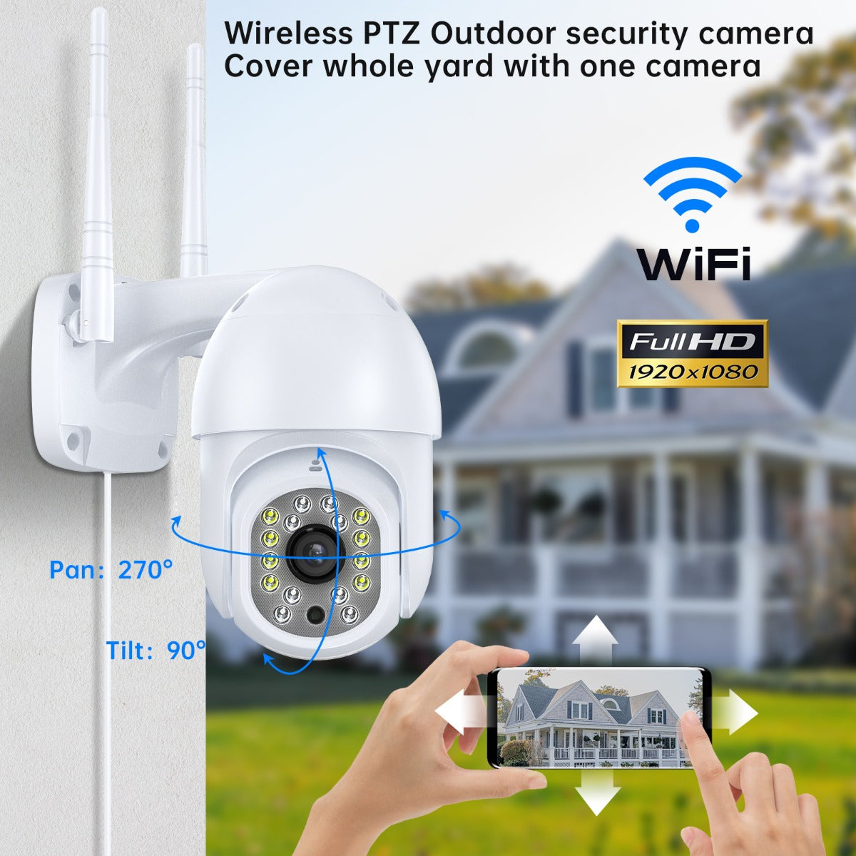 EDUP EH-1536P12 1080P Eyeball Wifi Surveillance Camera Compatible with Tuya