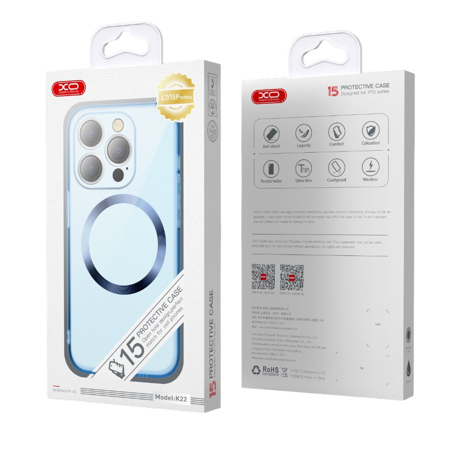 XO-K22 Θήκη iPhone 15 Pro Max 6.7" με Δακτύλιο TPU Λευκό