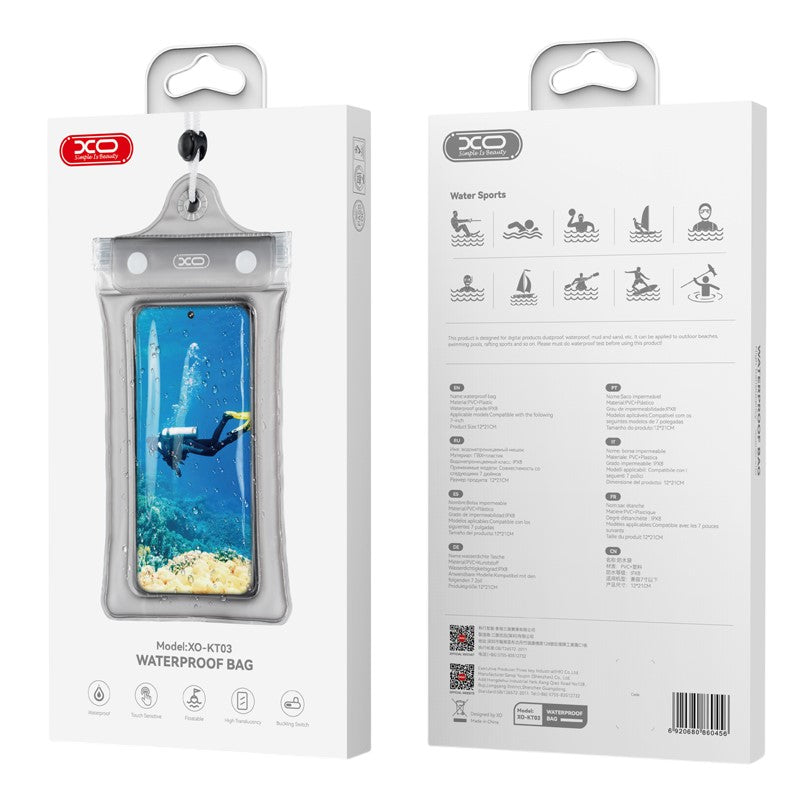 XO KT01 PVC Αδιάβροχη Θήκη Τηλεφώνου με Παράθυρο