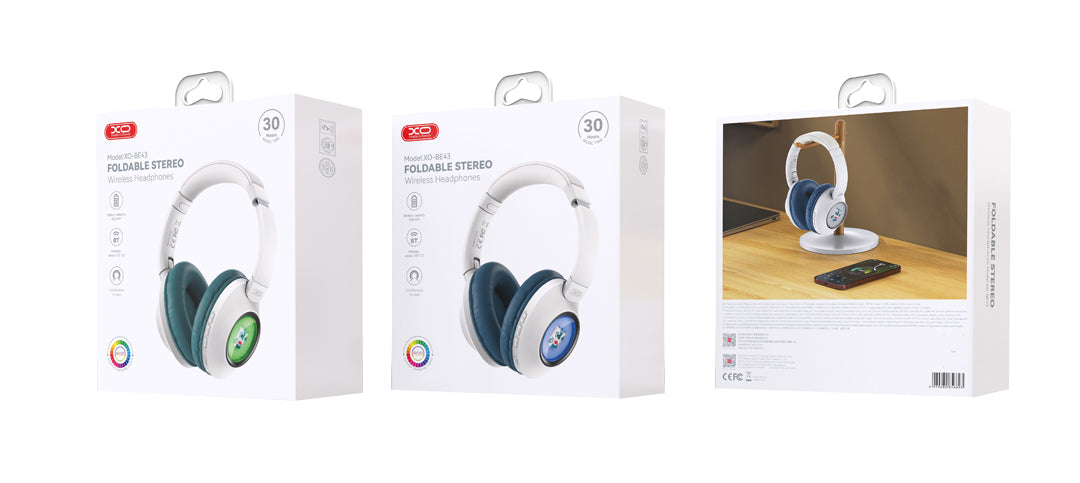 XO BE43 Lion Dancing Αναδιπλούμενα Ακουστικά Κεφαλής Bluetooth (Πράσινα)