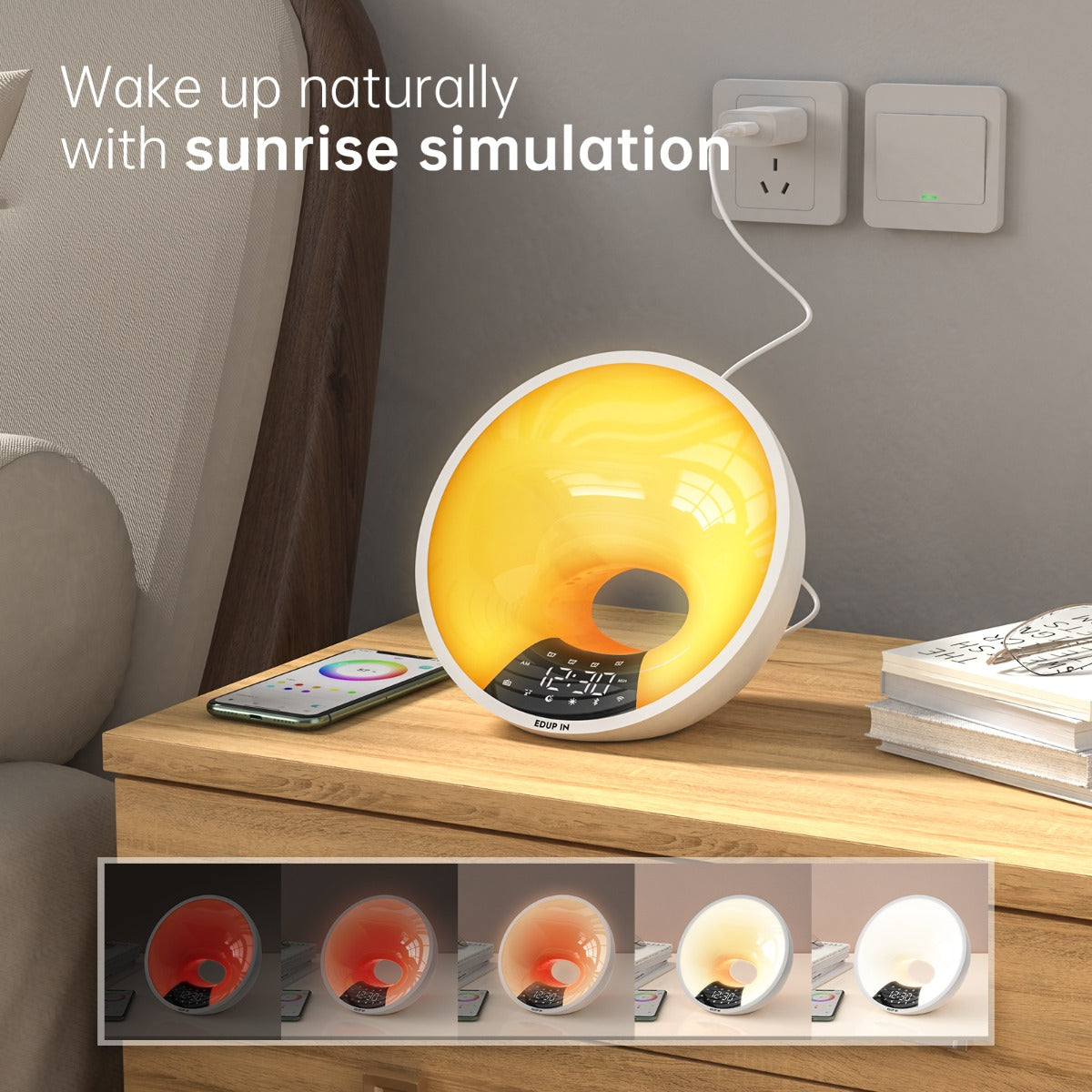 EDUP A90 Alarm Clock with Light