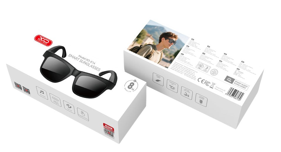 XO E14 Smart Audio Γυαλιά με UV Προστασία Μαύρο