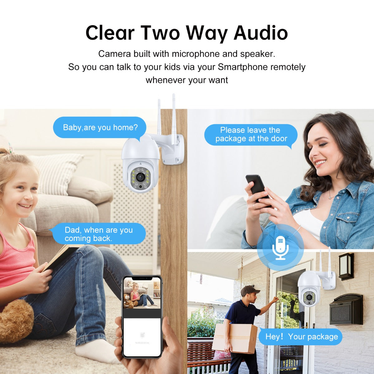EDUP EH-1536P12 1080P Eyeball Wifi Surveillance Camera Compatible with Tuya