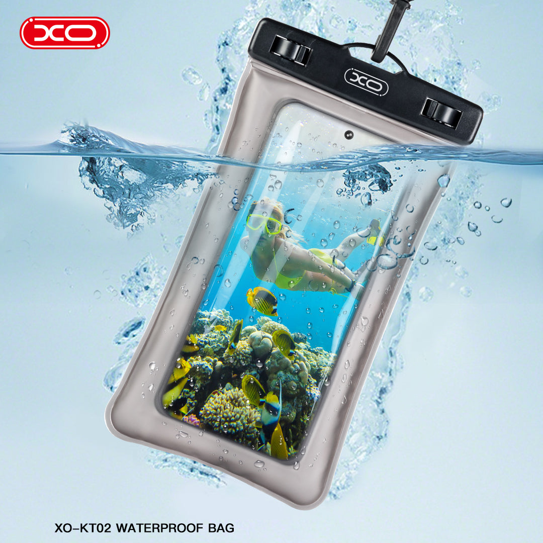 XO KT01 PVC Αδιάβροχη Θήκη Τηλεφώνου με Κρεμαστό Κλιπ