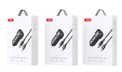 XO CC53 Dual USB 12W Φορτιστής Αυτοκινήτου Καλώδιο Type-C