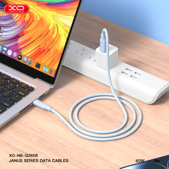 XO NB-Q265B PD 60W Καλώδιο Type-C Σε Type-C Μινιμαλιστικό Μπλε