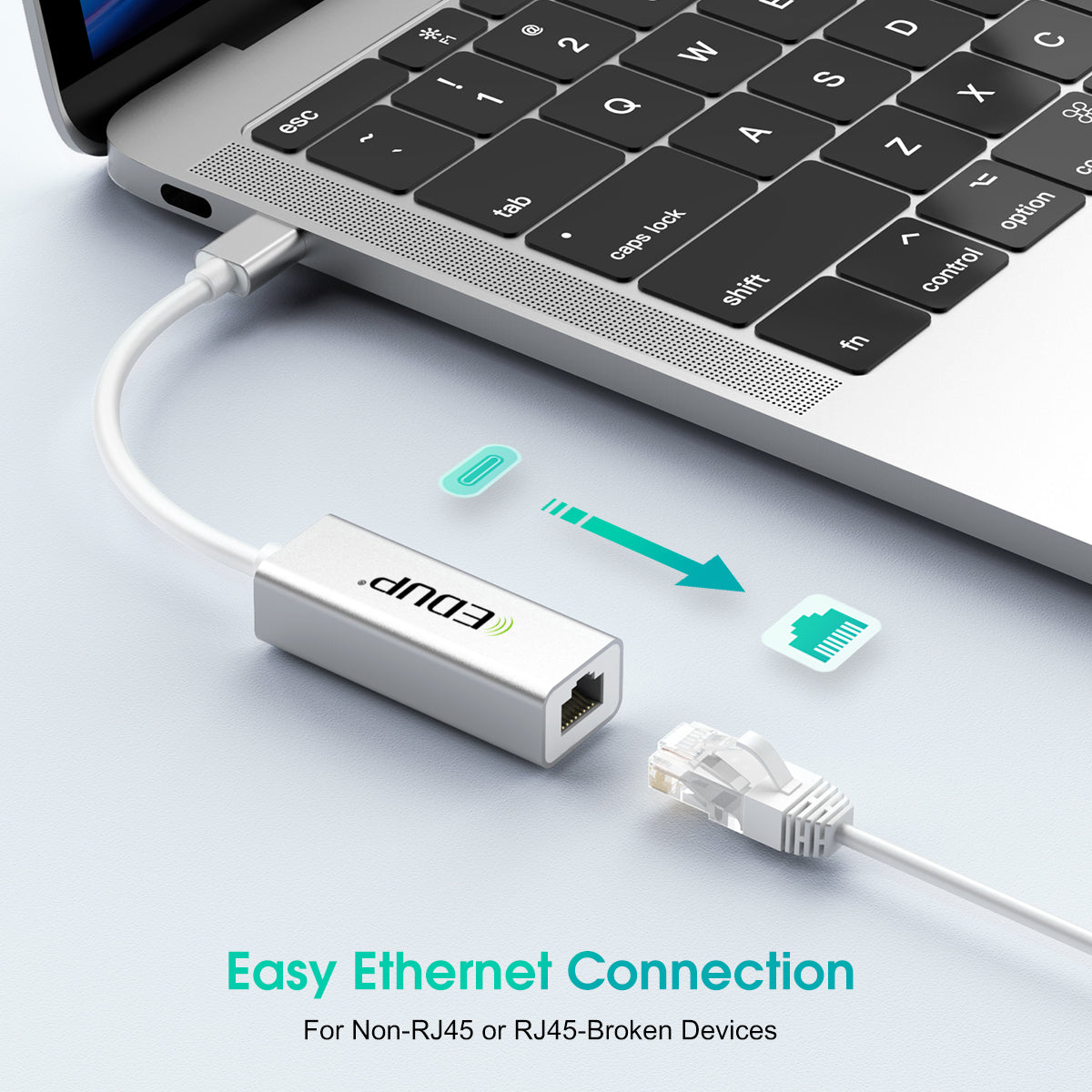 EDUP EP-9802 10/100/1000Mbps Type-C LAN Adapter