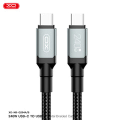 XO NB-Q264A Καλώδιο Μεταφοράς Δεδομένων Type-C σε Type-C 240W High Power 1m