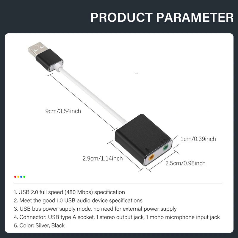 Κάρτα Ήχου USB 7.1 με Καλώδιο