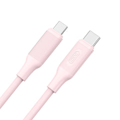 XO NB-Q265B PD 60W Καλώδιο Type-C σε Type-C Μινιμαλιστικό Ροζ