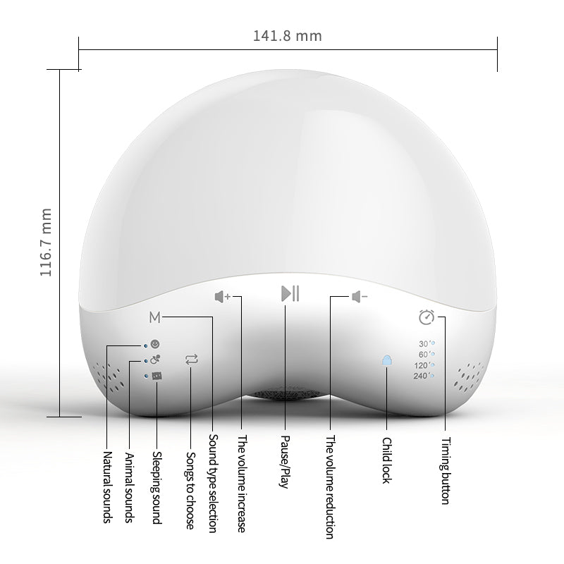 EDUP EH-W05A Alarm Clock with Light and White Noise