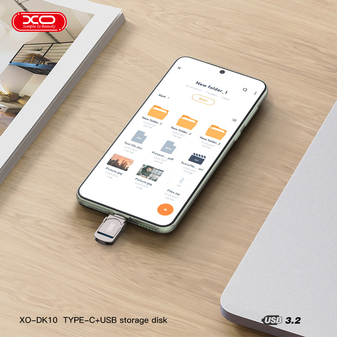 XO DK10 Μονάδα Αποθήκευσης Στικάκι Type-C 16G