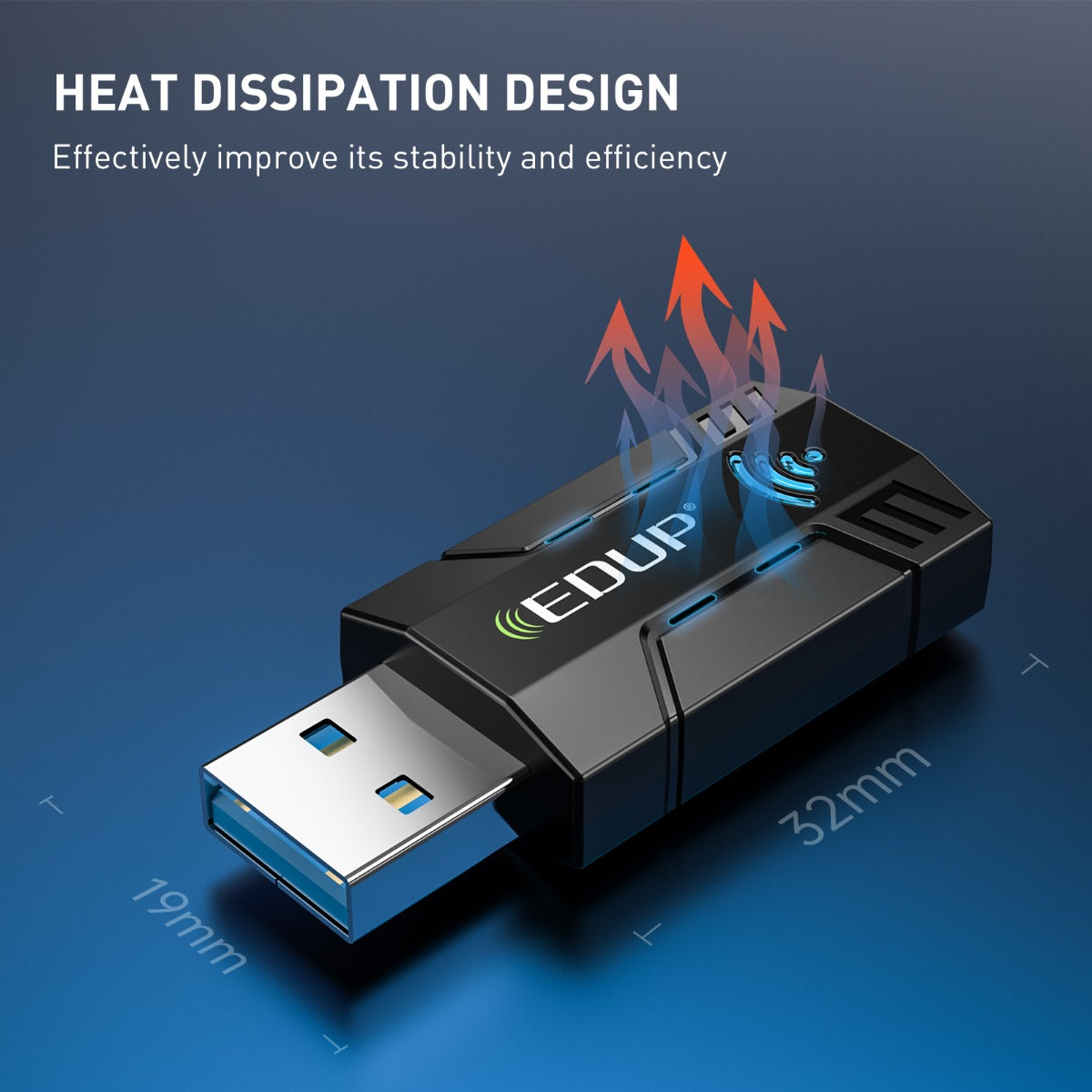 EDUP Αντάπτορας WiFi EP-AC1689GS AC1300 USB