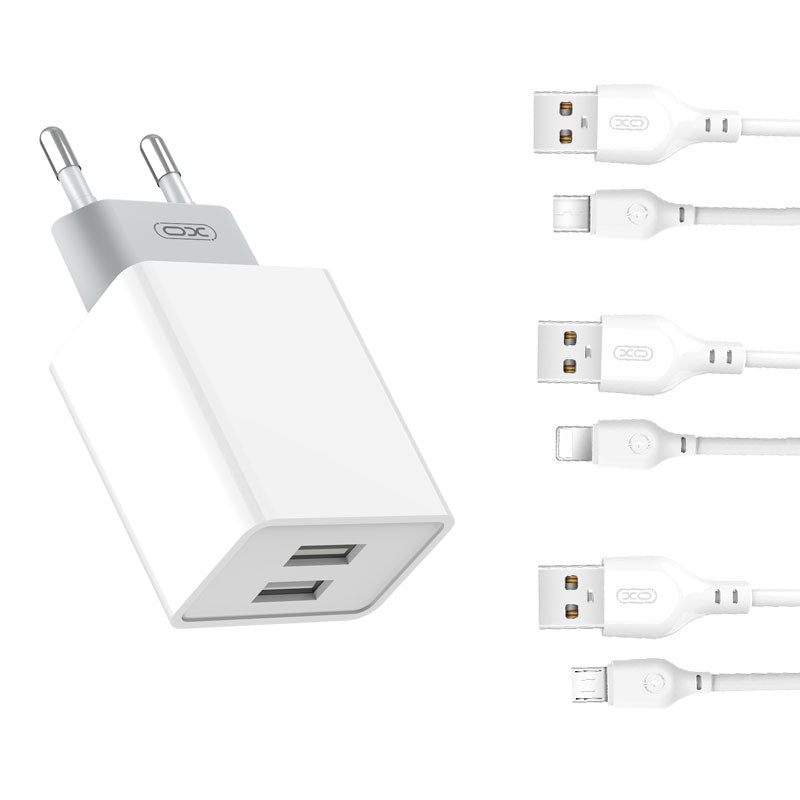 XO L65EU 2.4A Φορτιστής με Διπλή Θύρα USB για Lightning