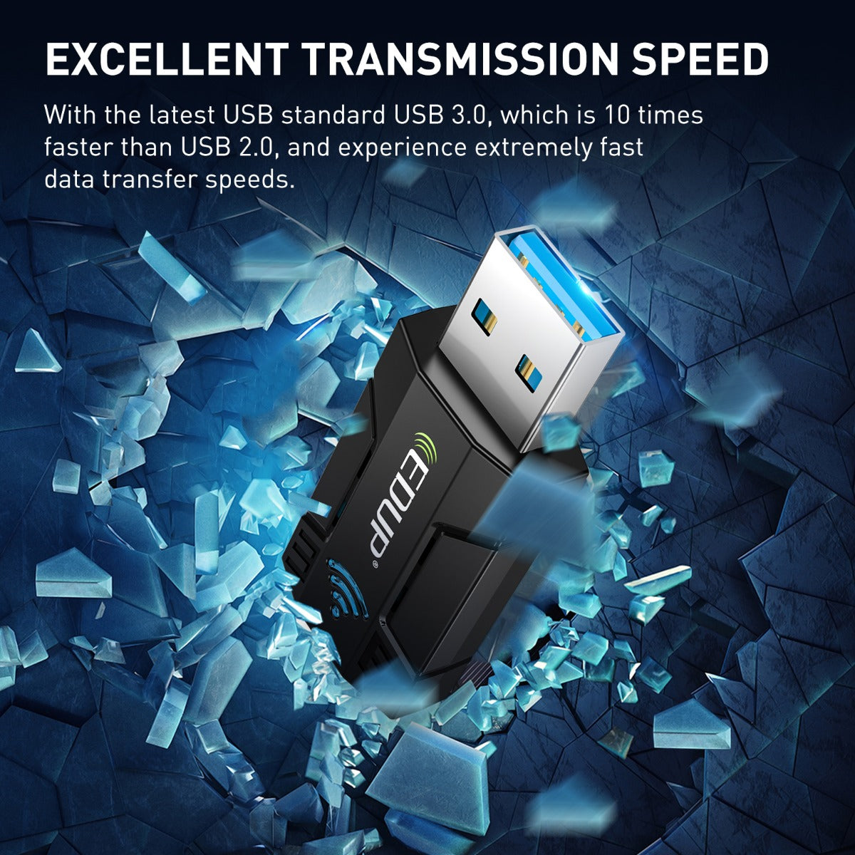 EDUP Αντάπτορας WiFi EP-AC1689GS AC1300 USB