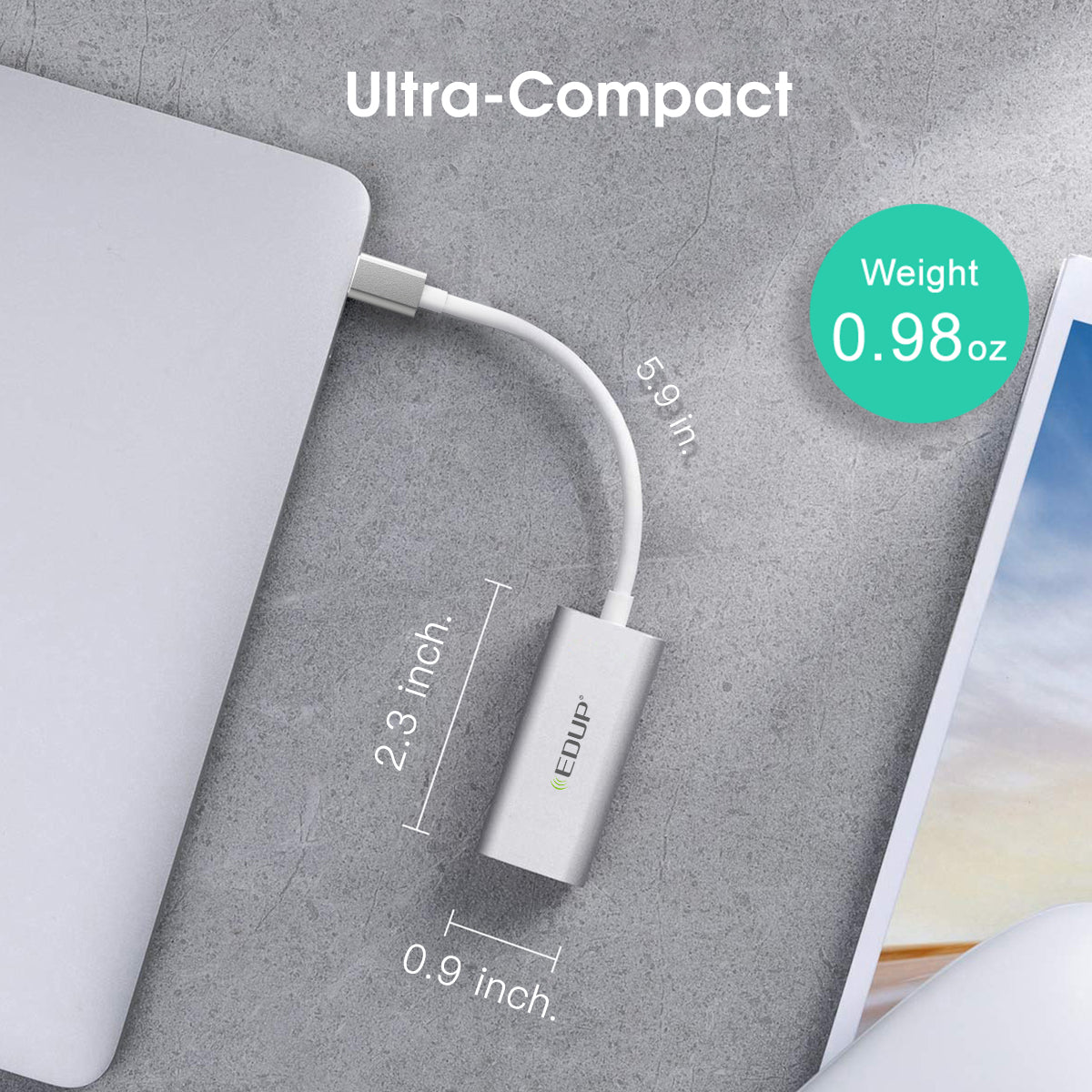 EDUP EP-9802 10/100/1000Mbps Type-C LAN Adapter