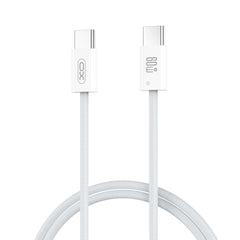 XO NB-Q273 iP15 Καλώδιο φόρτισης Type-C σε Type-C 60W Λευκό