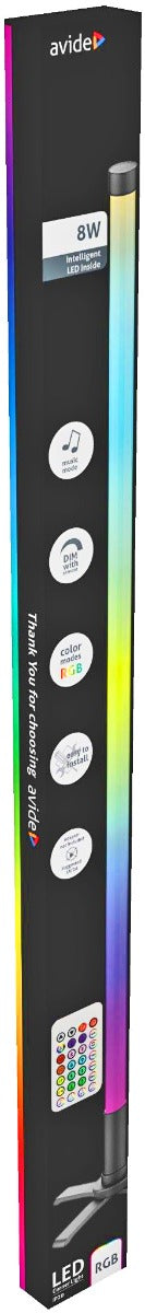 Avide LED Γωνιακό Φωτιστικό Δαπέδου RGB 8W RGB+IC με Τηλεχειριστήριο IR