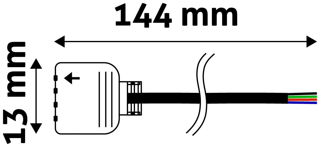 Avide Θηλυκό Καλώδιο Σύνδεσης για LED Ταινία 12V RGB με 4 Pin