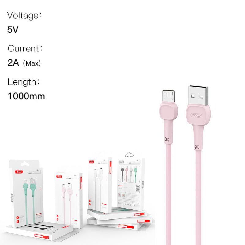 XO NB132 Micro Charging Cable Pink
