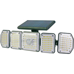 Entac Ηλιακό Φωτιστικό Τοίχου Πλαστικό 2.5W SMD CCT 5 Κεφαλές με PIR + IR