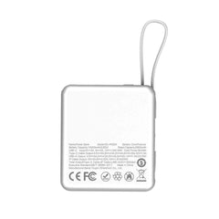 XO PR224 mini Power Bank Γρήγορης Φόρτισης με Ψηφιακή Οθόνη 10000mAh (Λευκό)